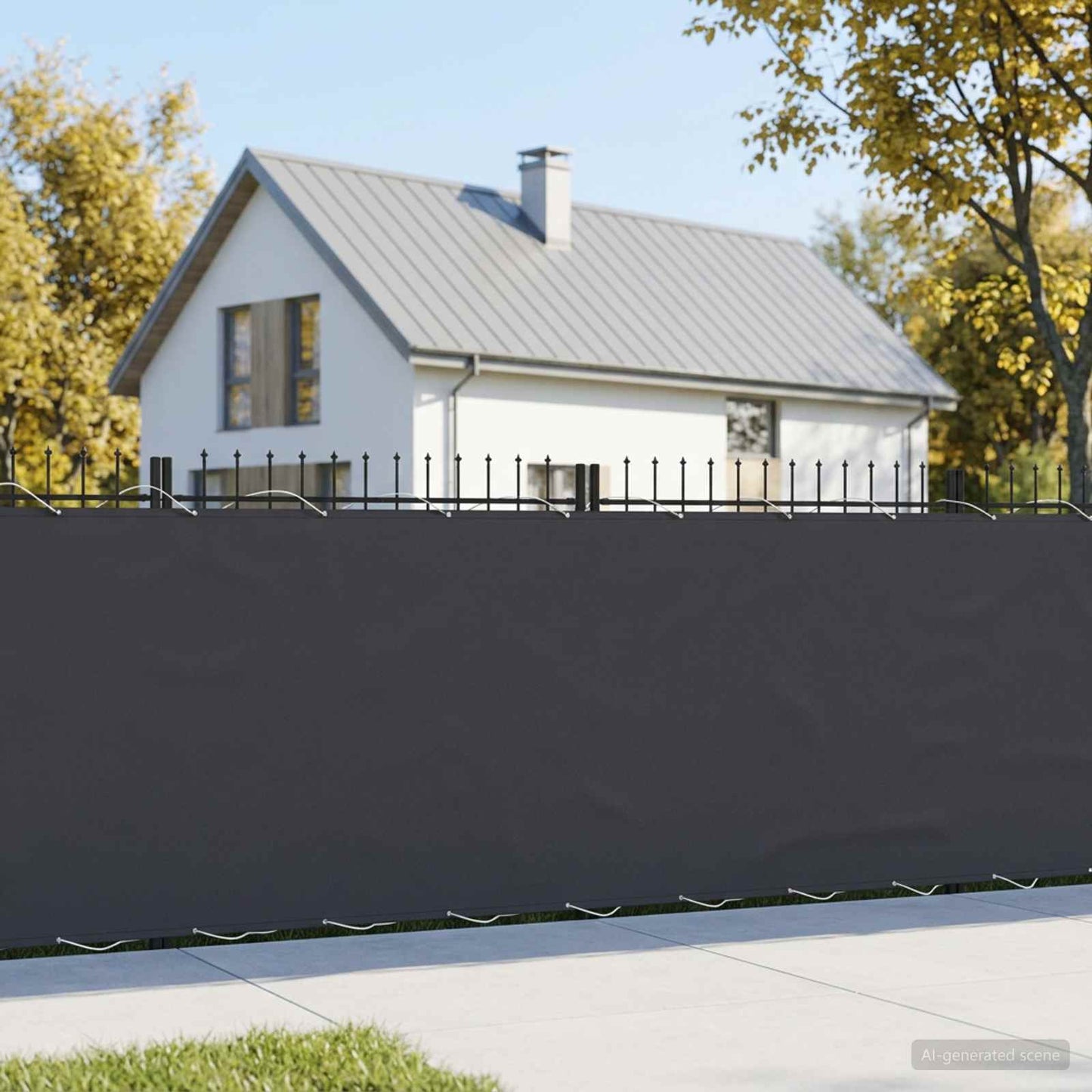 Balkon Sichtschutz 150 x 300 cm Stoff mit PU-Beschichtung