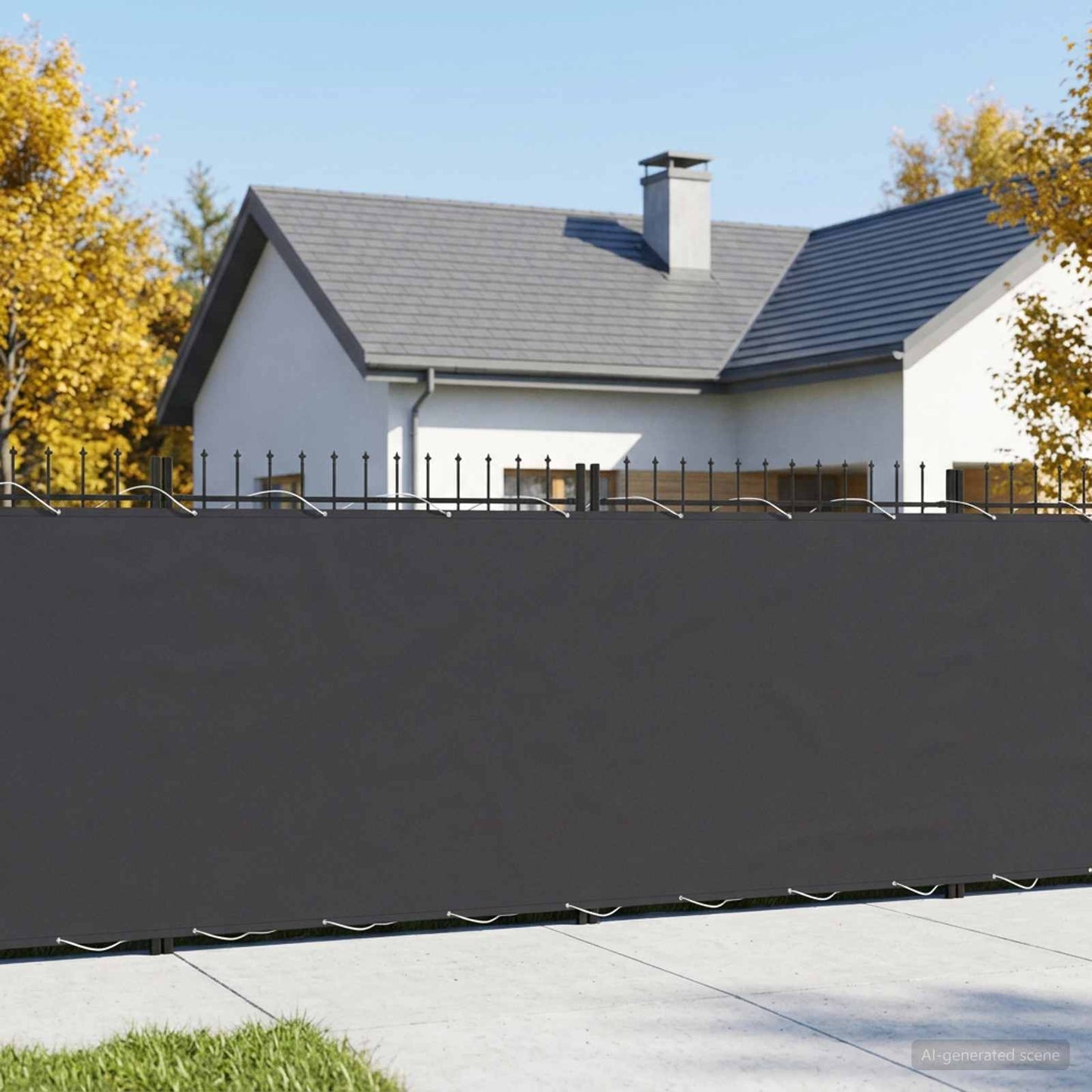 Balkon Sichtschutz 180 x 300 cm Stoff mit PU-Beschichtung