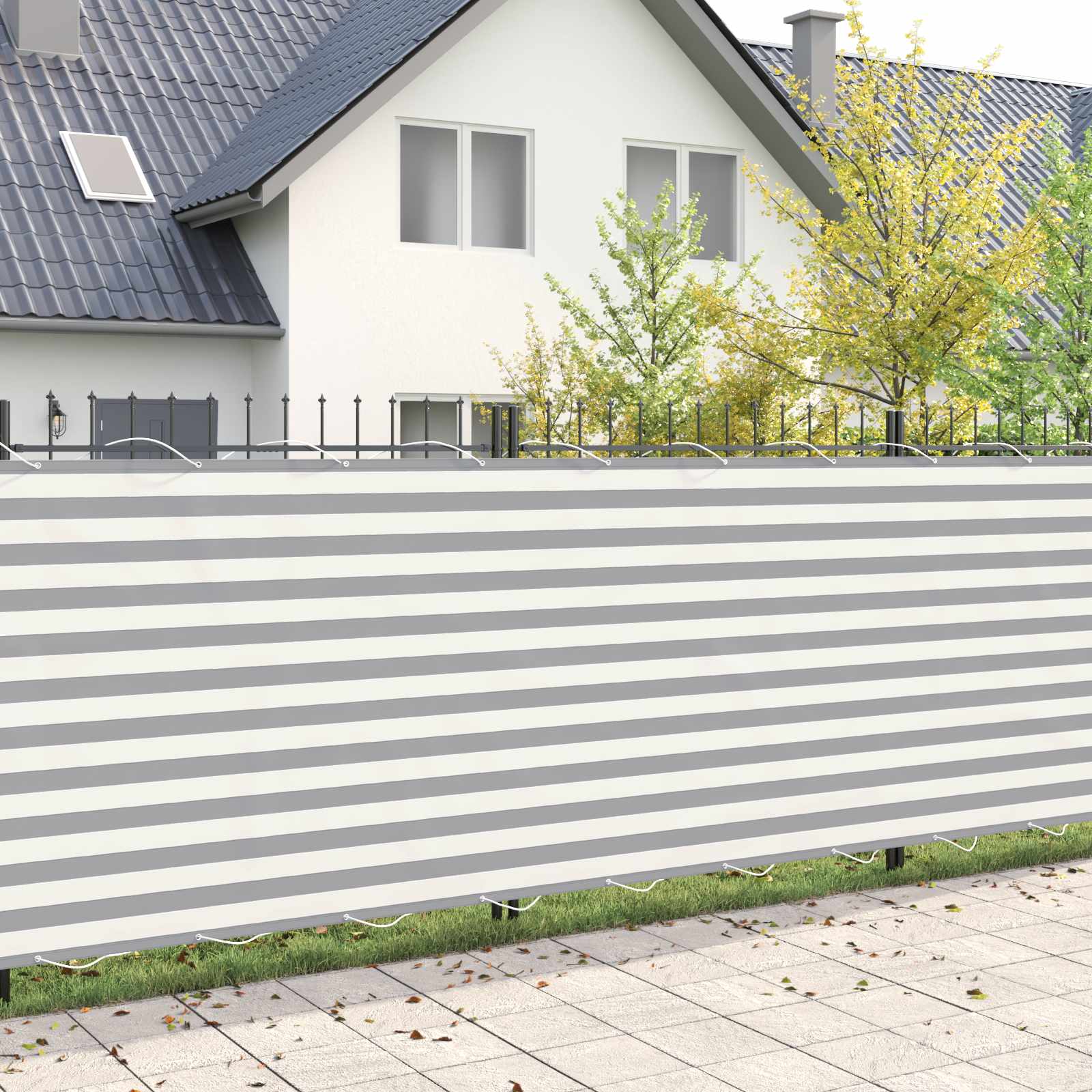 Balkon Sichtschutz 150 x 600 cm Stoff mit PU-Beschichtung