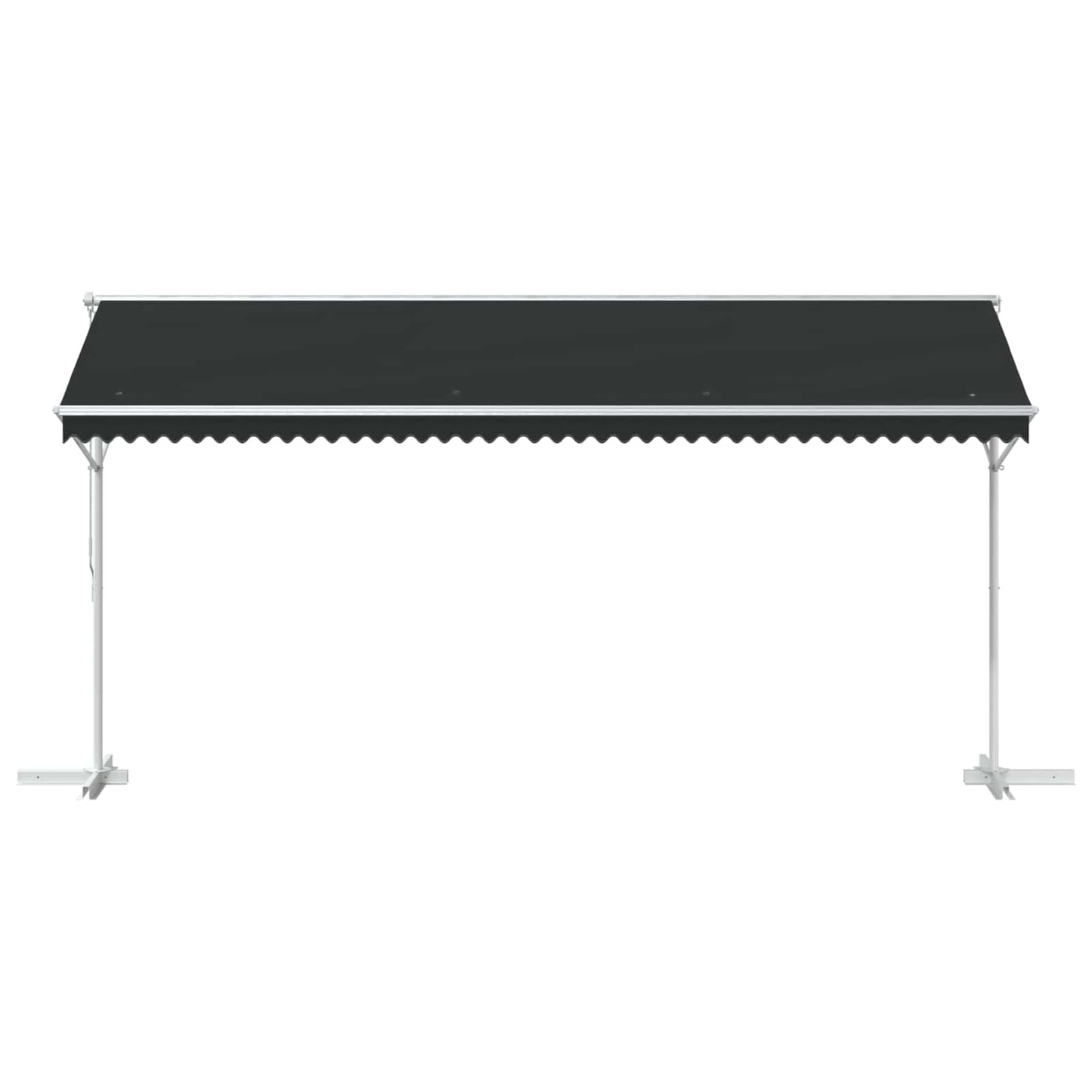 Freistehende Markise 5 x 3 m Polyester Anthrazit