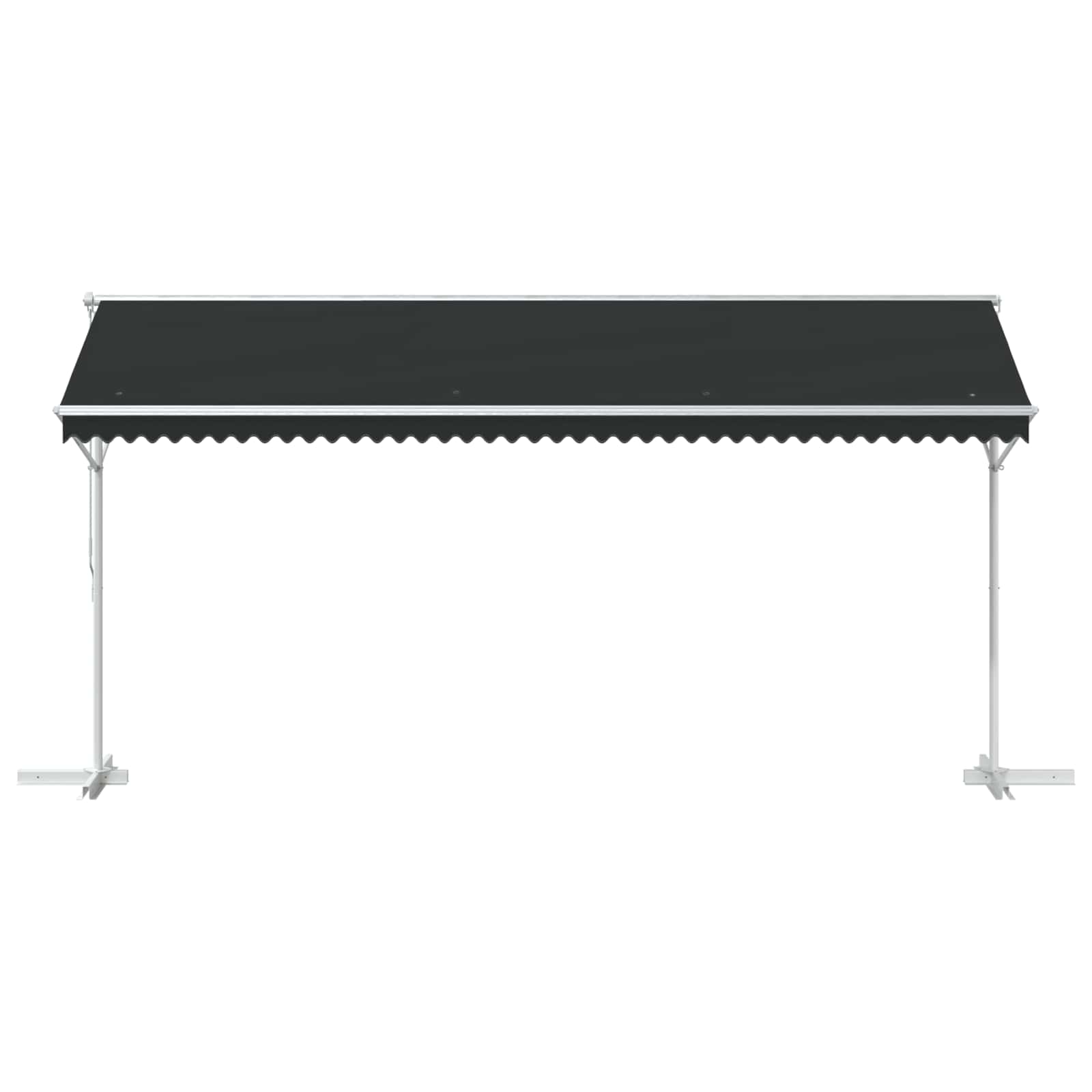 Freistehende Markise 5 x 3 m Polyester Anthrazit