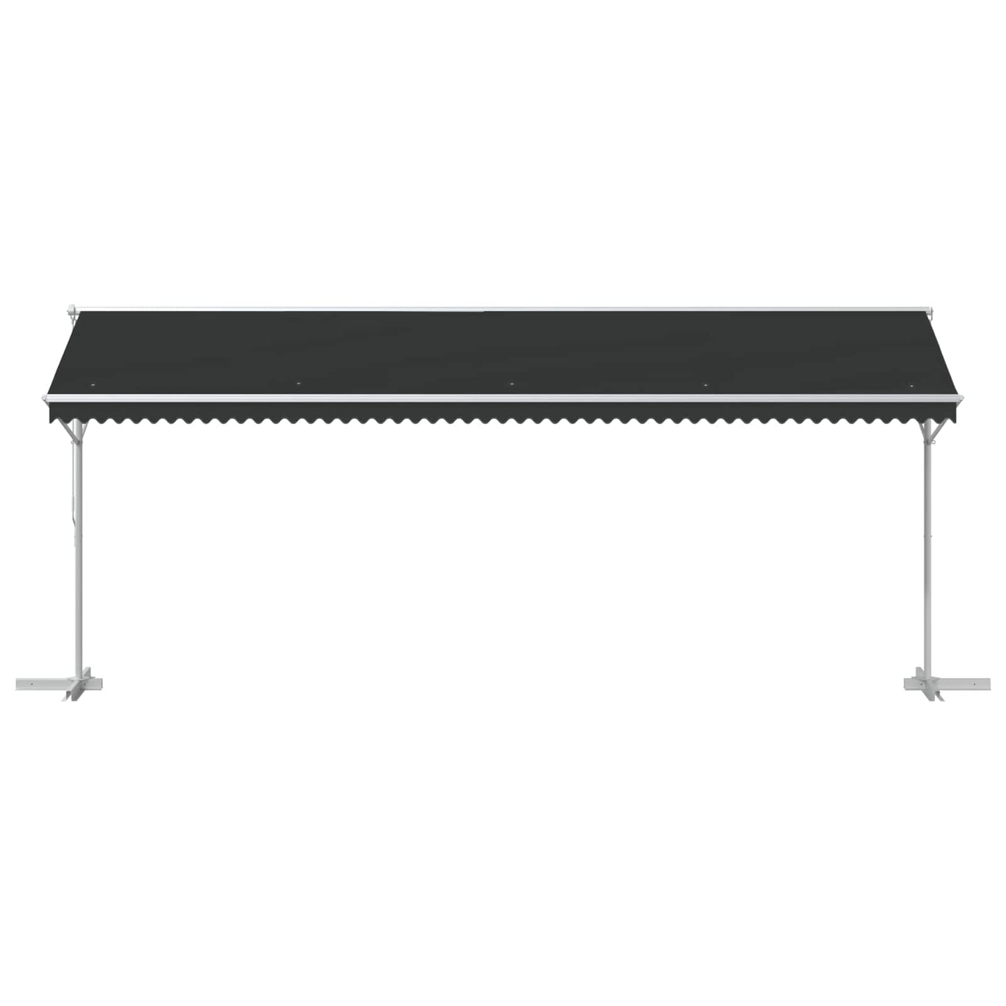 Freistehende Markise 6 x 3 m Polyester Anthrazit