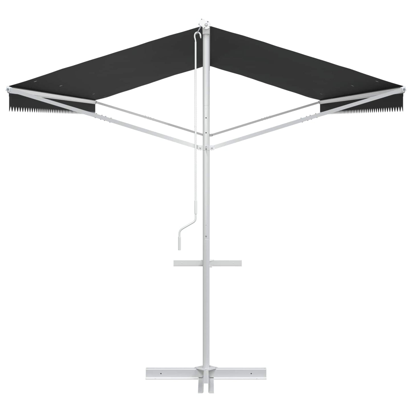 Freistehende Markise 6 x 3 m Polyester Anthrazit