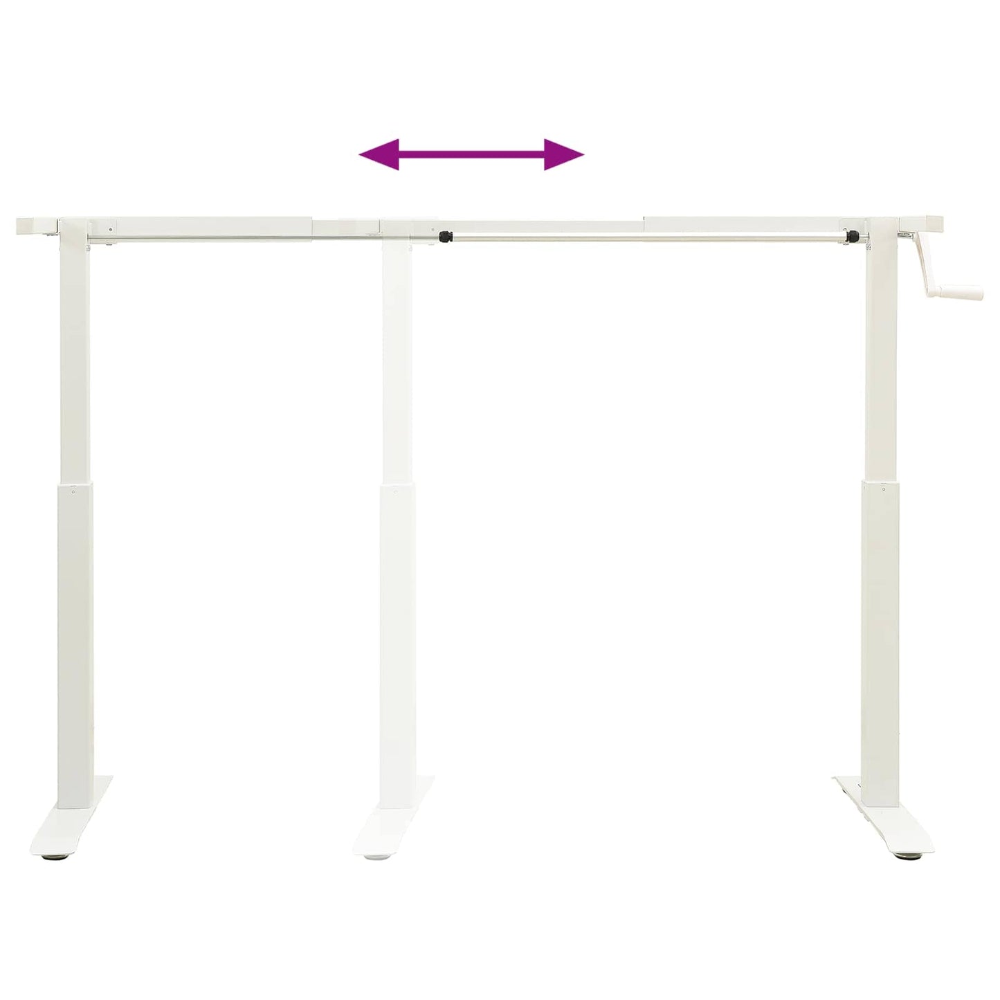 Schreibtisch Weiß und Natur 120 x 60 cm Massivholz Eiche