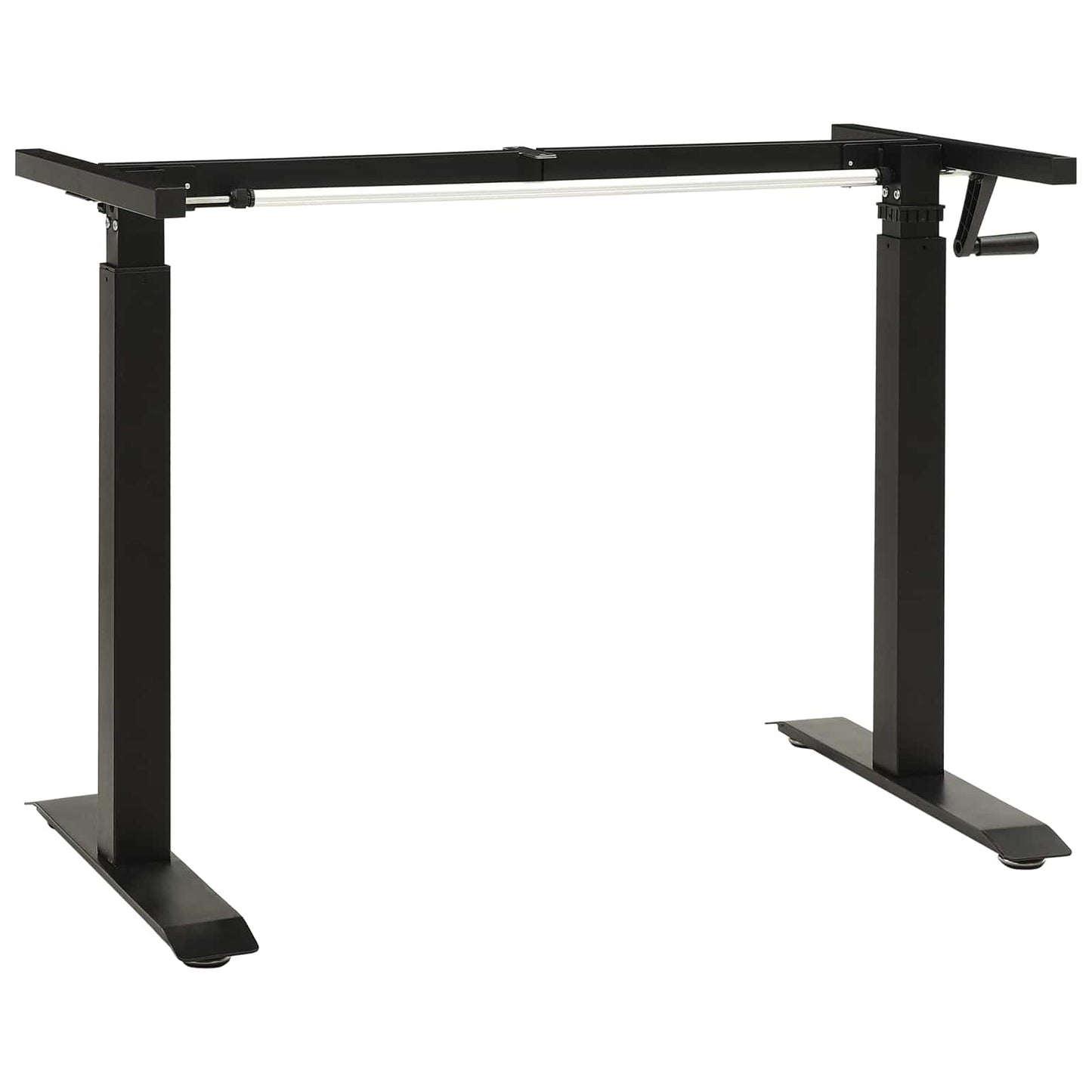 Schreibtisch Schwarz und Natur 120 x 60 cm Massivholz Eiche