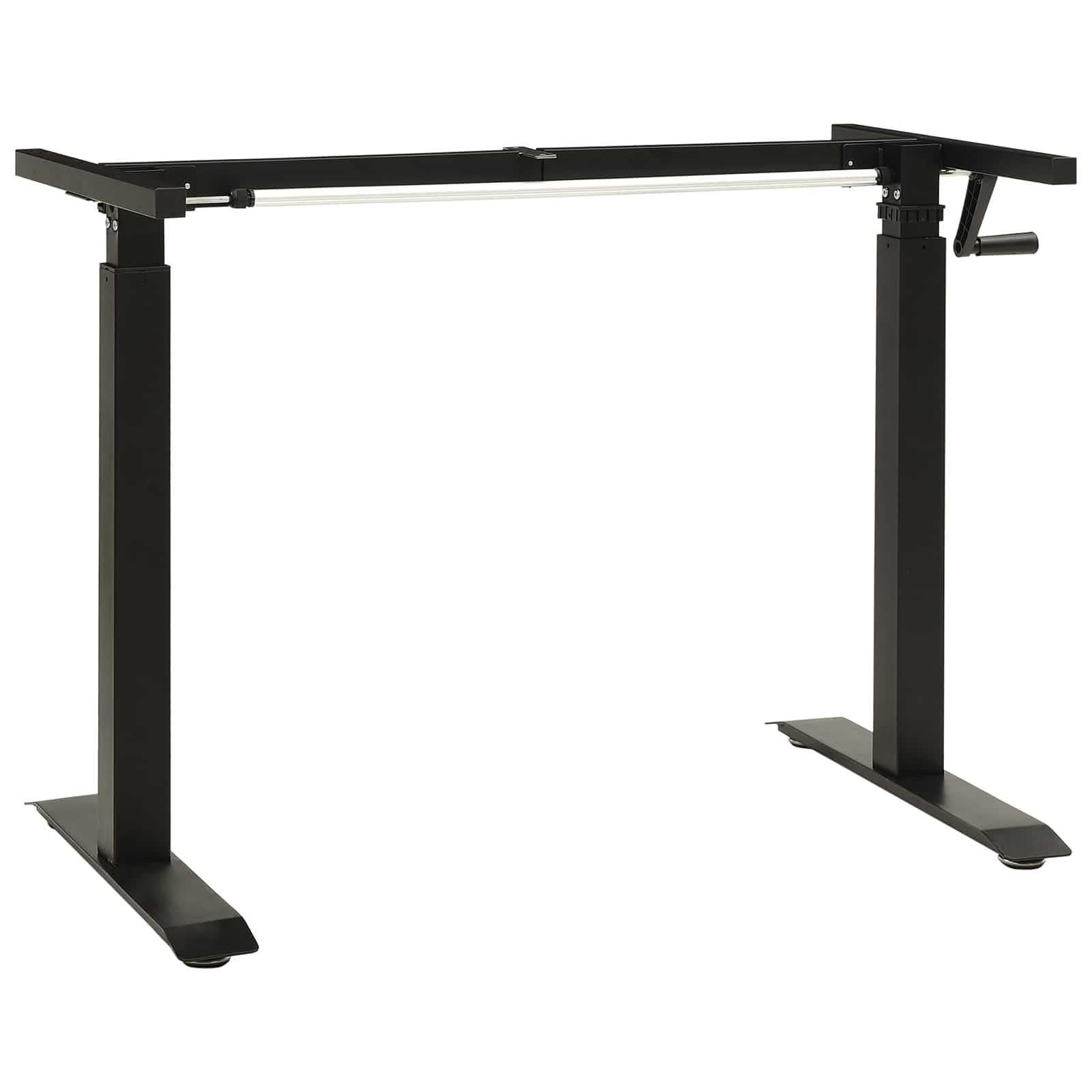 Schreibtisch Schwarz und Natur 120 x 60 cm Massivholz Eiche