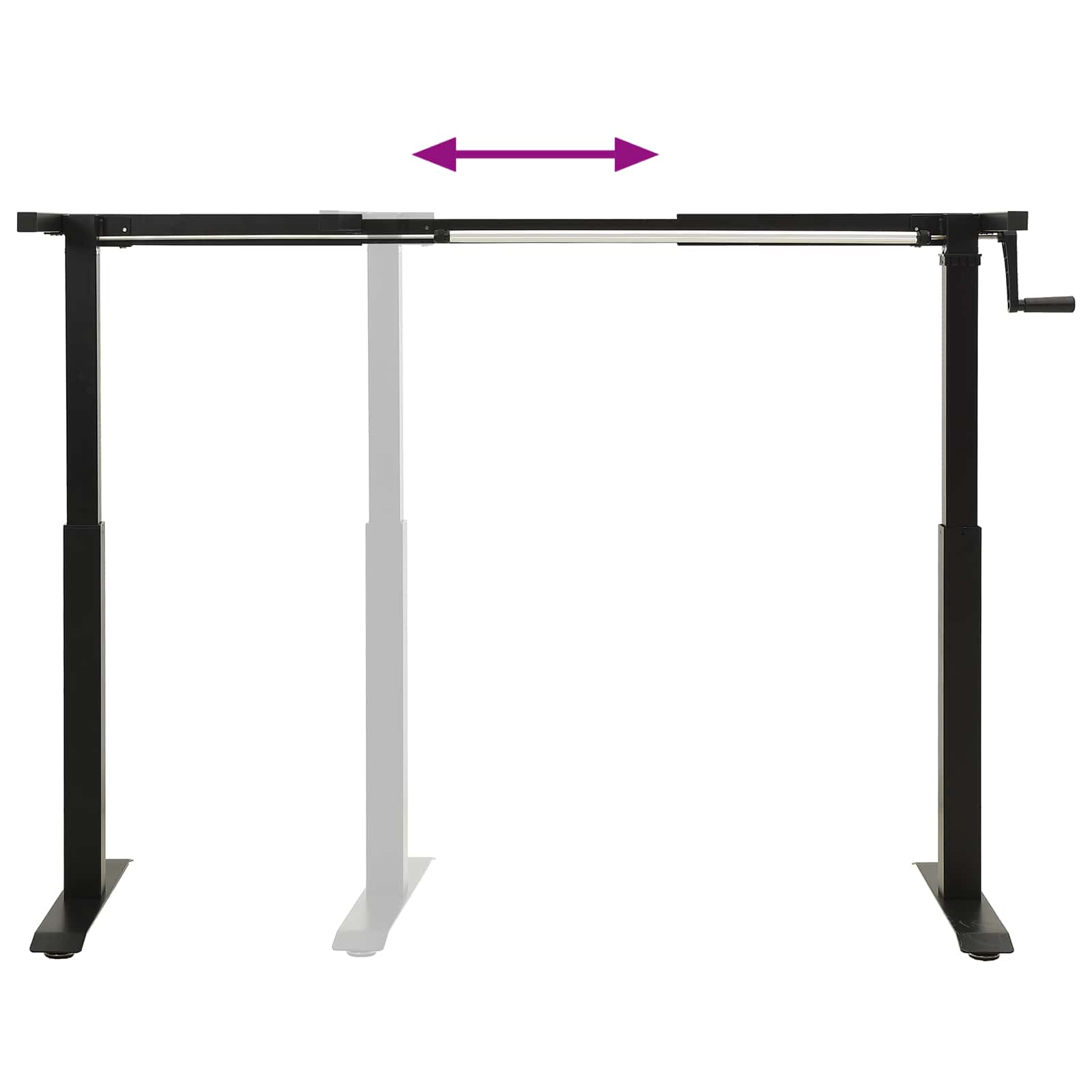 Schreibtisch Schwarz und Natur 120 x 60 cm Massivholz Eiche