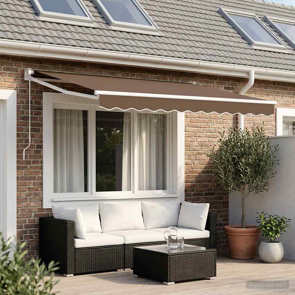 Ausziehbare Markise Taupe 3 x 2,5 m