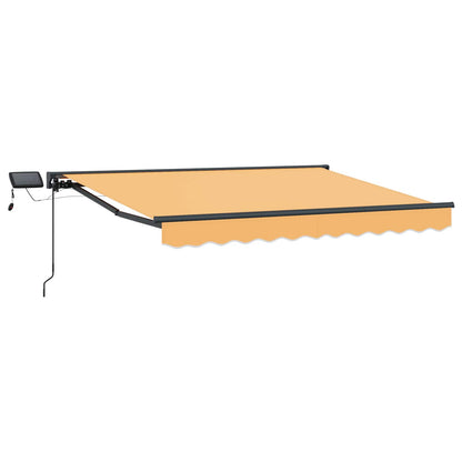 Manueller Markisenrahmen mit LEDs Sand 3,5 x 2 m