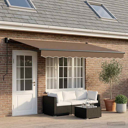 Ausziehbare Markise Taupe 4,5 × 3 m