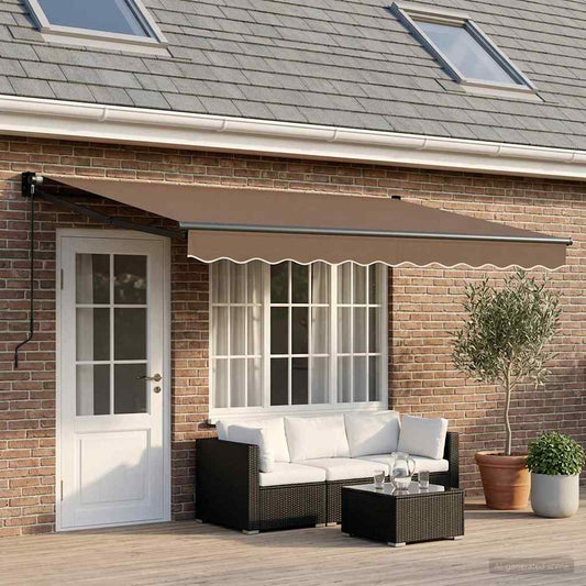 Ausziehbare Markise Taupe 4,5 × 3 m