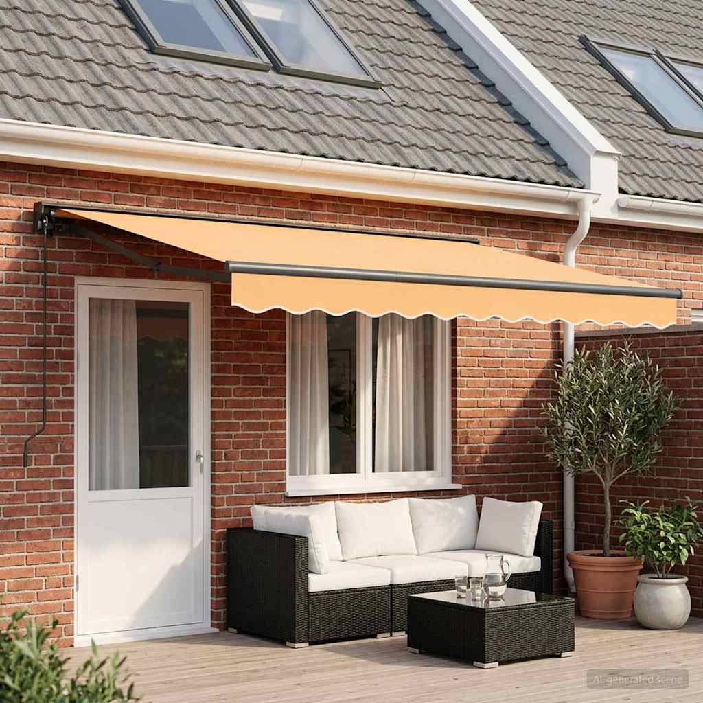Manuell einziehbare Markise Sand 4 × 3,5 m