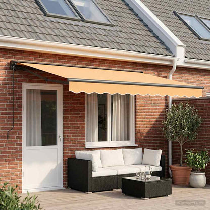 Manuell einziehbare Markise Sand 4 × 3,5 m