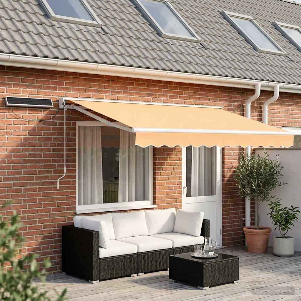Elektrische ausziehbare Markise Sand 4,5 × 3 m
