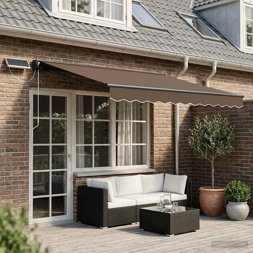 Elektrische ausziehbare Markise Taupe 4 x 3 m