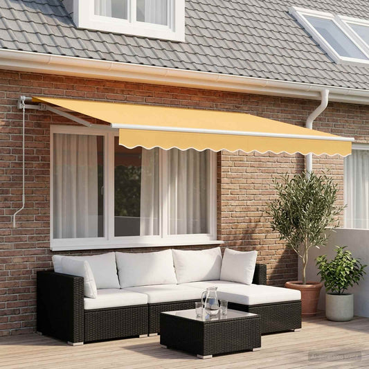 Ausziehbare Markise Sand 3 x 2,5 m Polyester und Aluminium