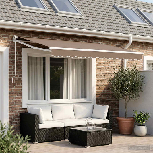 Ausziehbare Markise Taupe 3 x 2,5 m