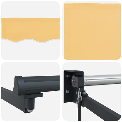 Ausziehbare Markise Sand 3 x 2,5 m 100% Polyester und Aluminium