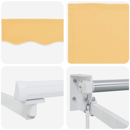 Manuelle Gelenkarmmarkise mit LEDs Sand