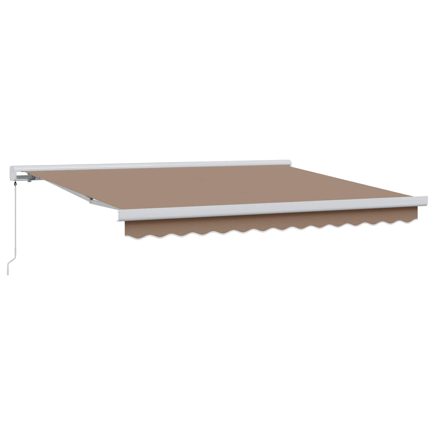 Ausziehbare Markise Taupe 300 x 250 cm Leinen und Aluminium