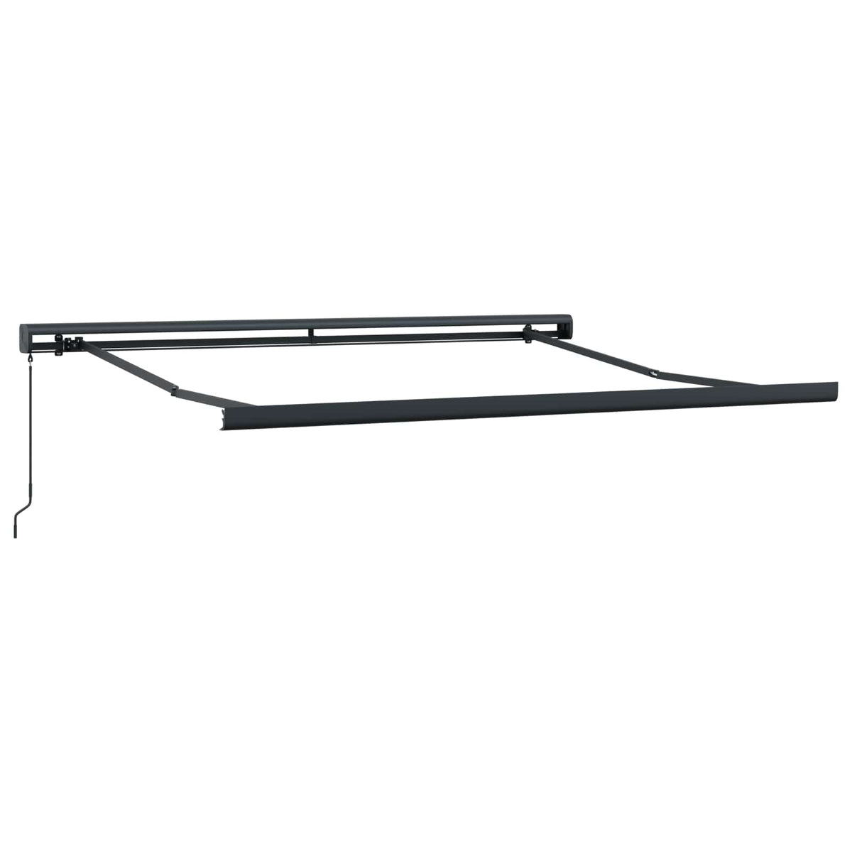 Ausziehbare Markise Hellgrau und Weiß 300 x 250 cm