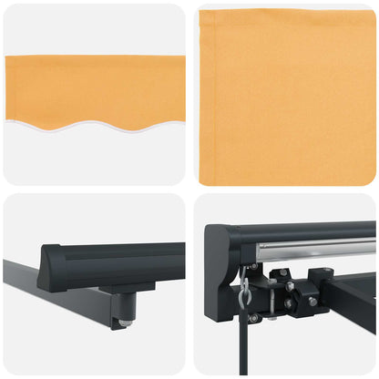 Manueller Markisenrahmen mit LEDs Sand 3 x 2,5 m