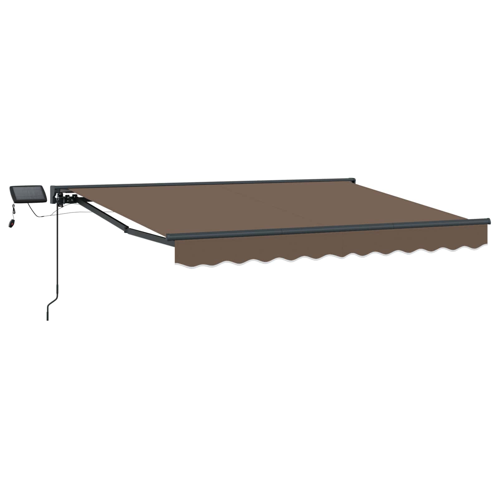 Manueller Markisenrahmen mit LEDs Taupe 3 x 2,5 m