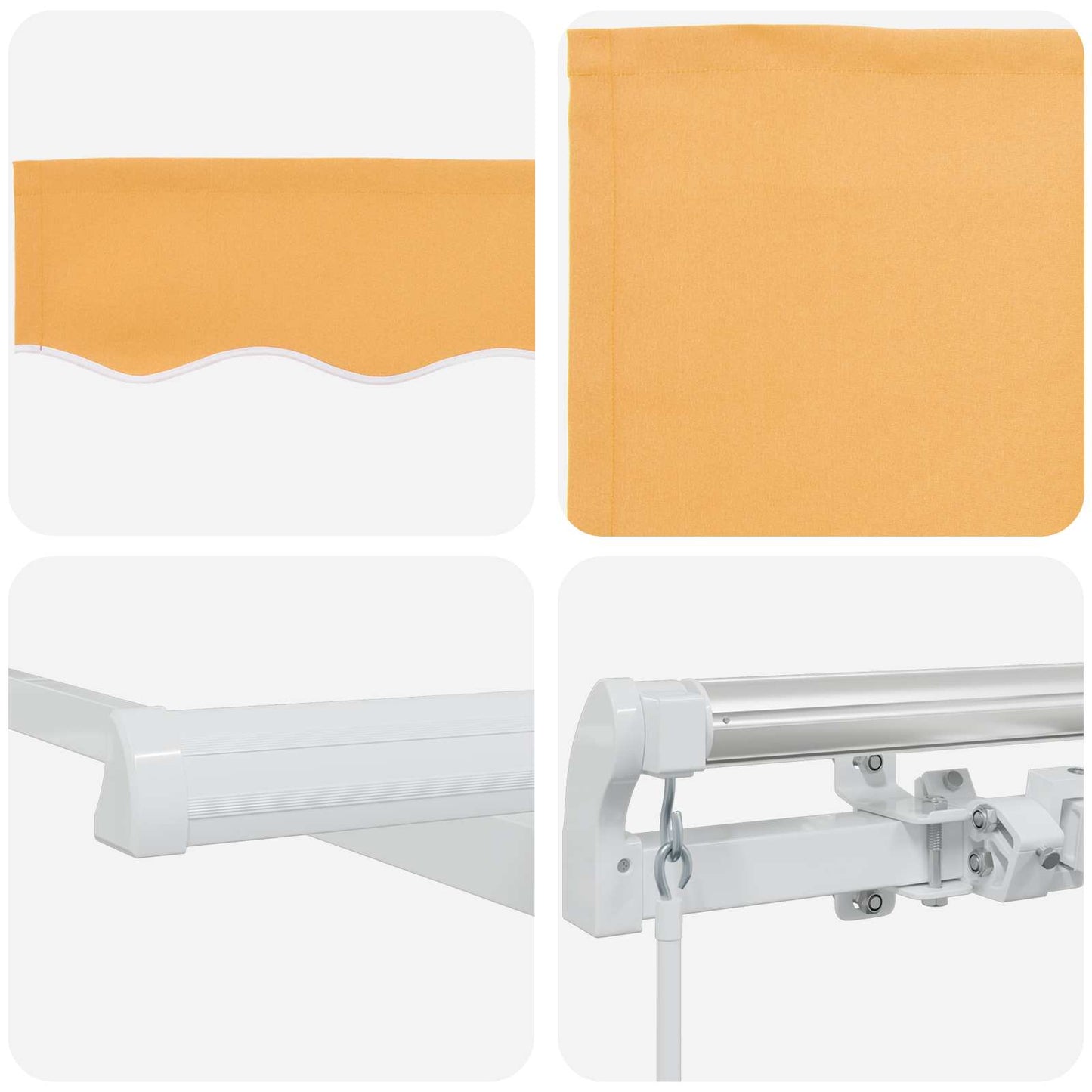 Ausziehbare Markise Sand 3,5 x 2,5 m Polyester und Aluminium