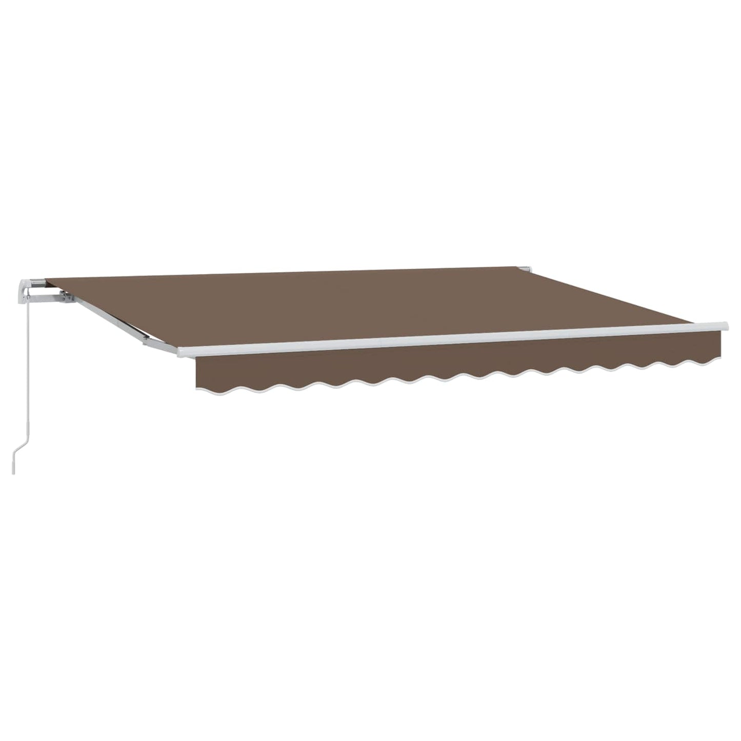 Ausziehbare Markise Taupe 350 x 250 cm Polyester und Aluminium