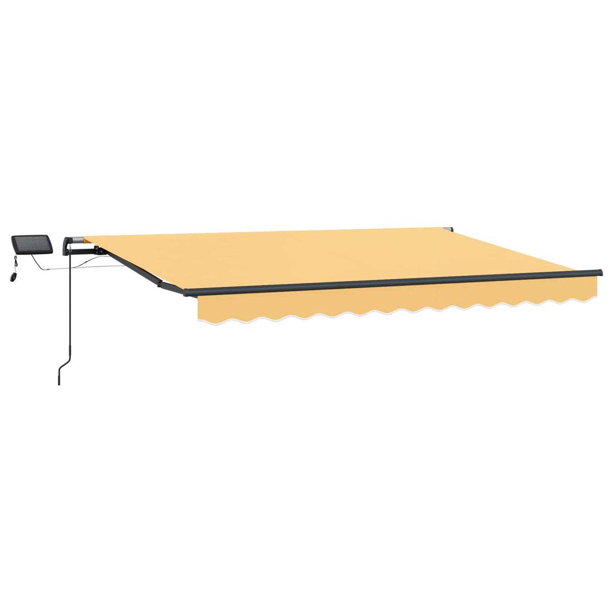 Ausziehbare Markise Sand 350 x 250 cm Stoff und Aluminium