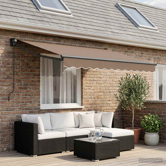 Ausziehbare Markise Taupe 3,5 x 2,5 m