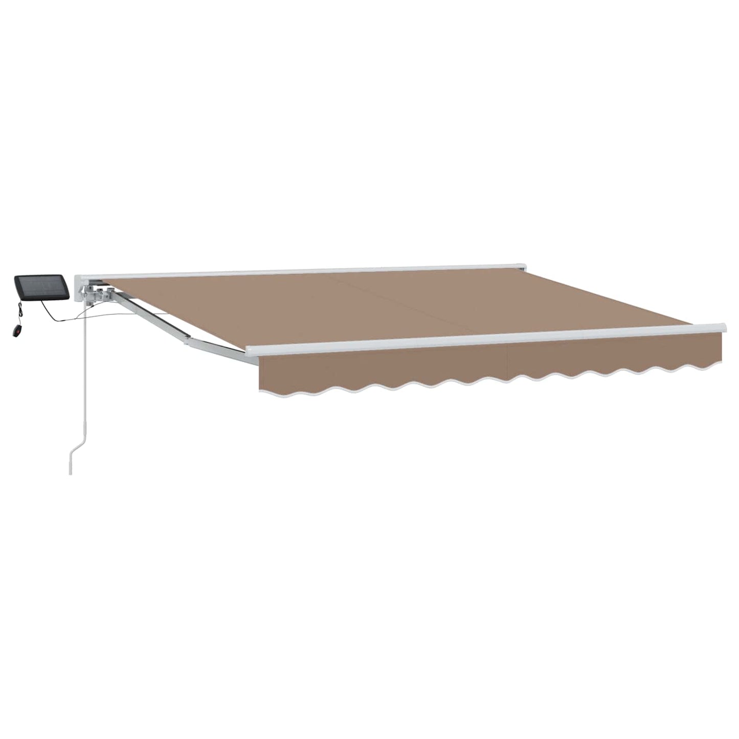 Manueller Markisenrahmen mit LEDs Taupe 3,5 x 2,5 m