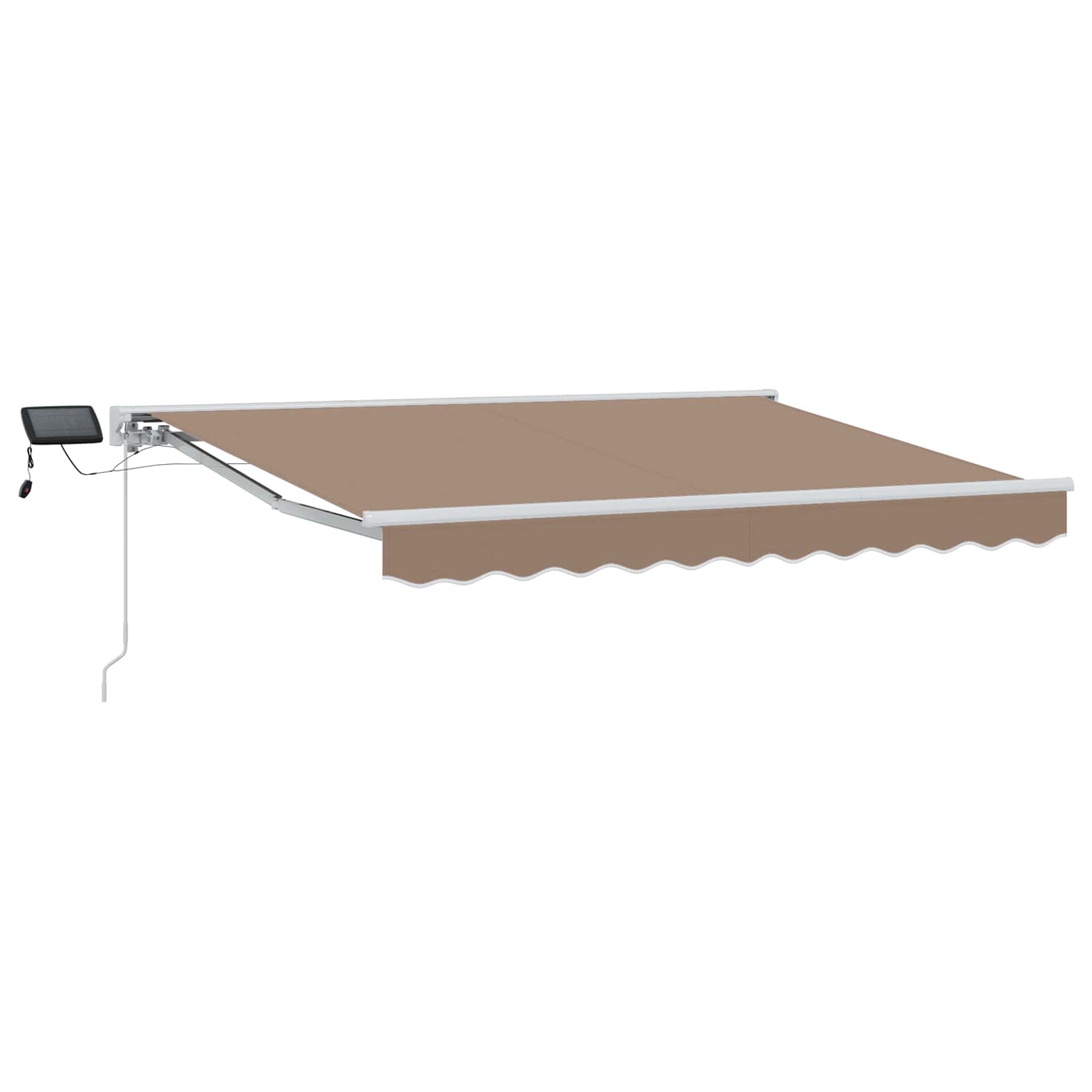 Manueller Markisenrahmen mit LEDs Taupe 3,5 x 2,5 m