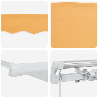 Ausziehbare Markise Sand 4 x 3 m Polyester und Aluminium