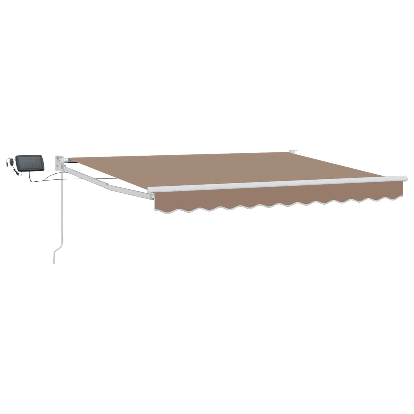 Manuelle Gelenkarmmarkise mit LEDs Taupe