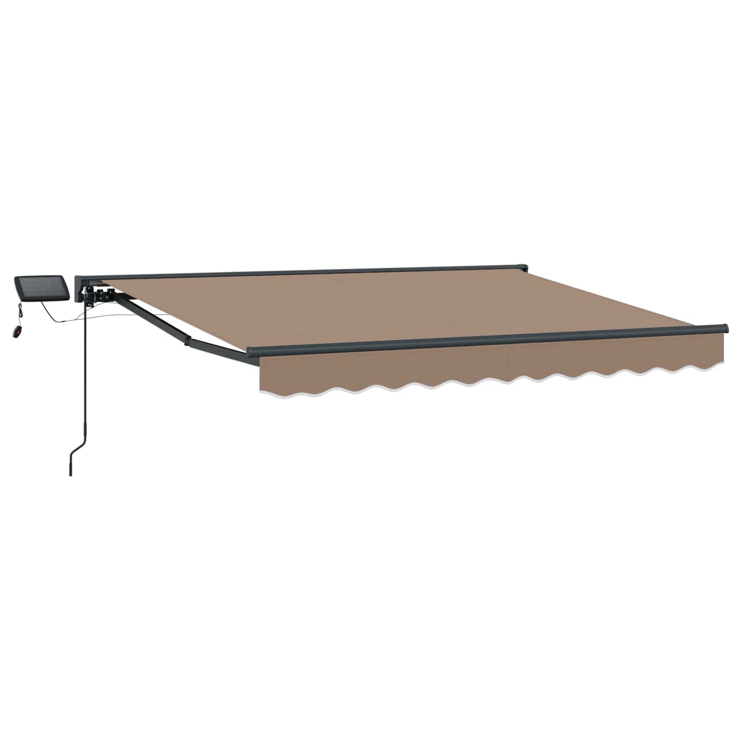 Manueller Markisenrahmen mit LEDs Taupe 4 x 3 m