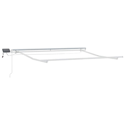 Ausziehbare Markise Sand 400 x 350 cm Stoff und Aluminium