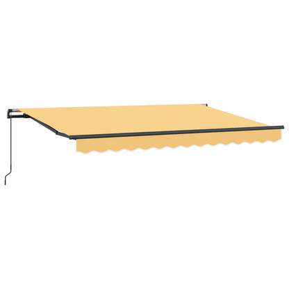 Ausziehbare Markise Sand 400 x 350 cm Polyester und Aluminium