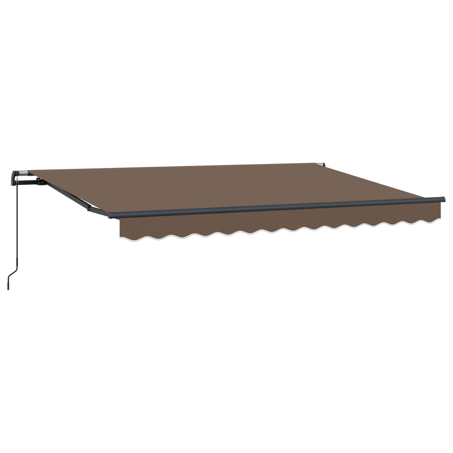 Ausziehbare Markise Taupe 400 x 350 cm Polyester und Aluminium