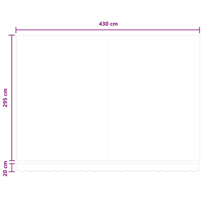 Ausziehbare Markise Sand 4,5 × 3 m 100% Polyester und Aluminium
