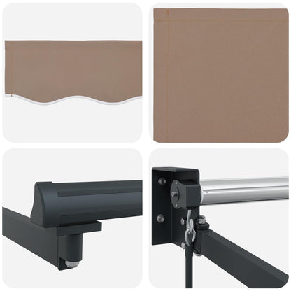 Ausziehbare Markise Taupe 4,5 × 3 m