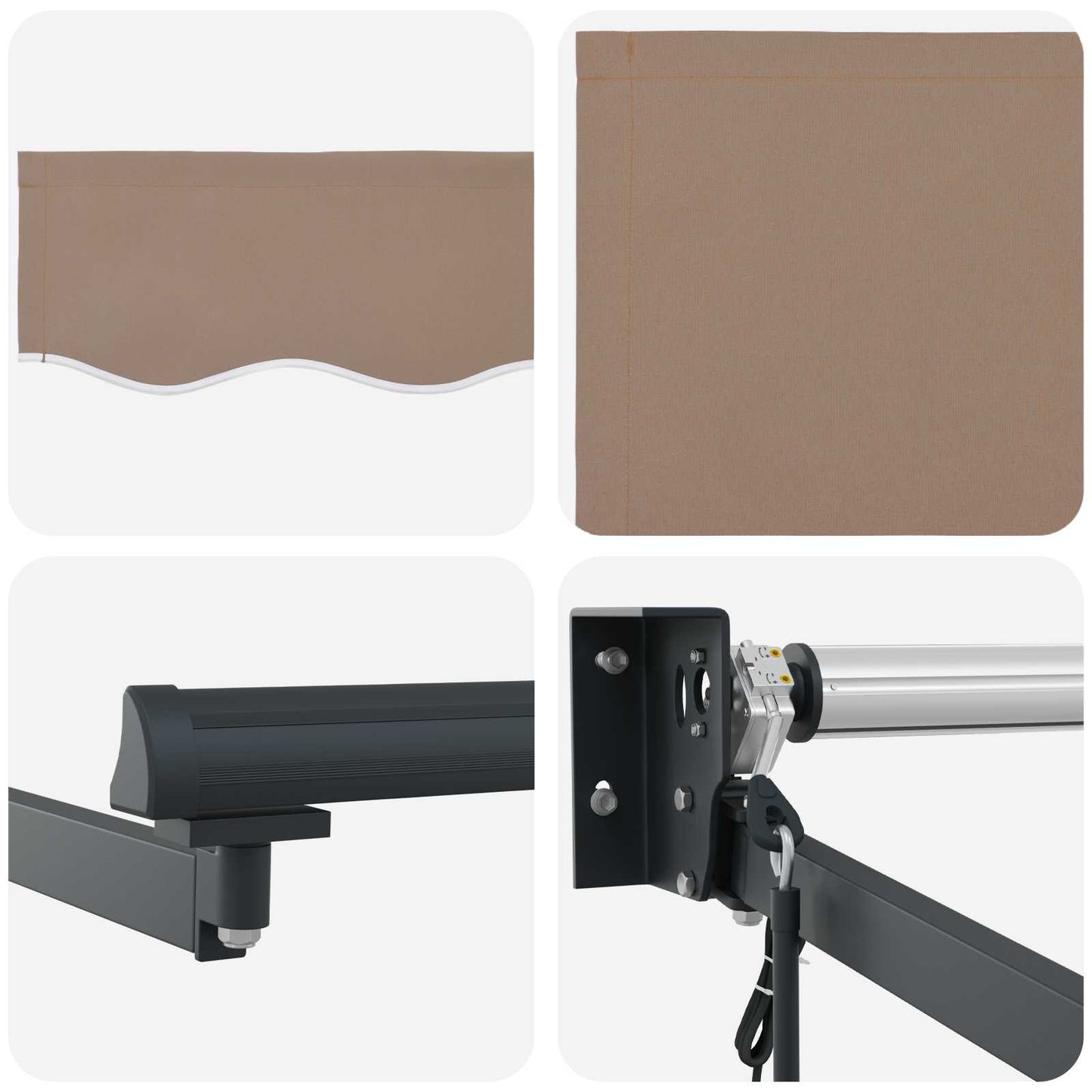 Elektrische ausziehbare Markise Taupe