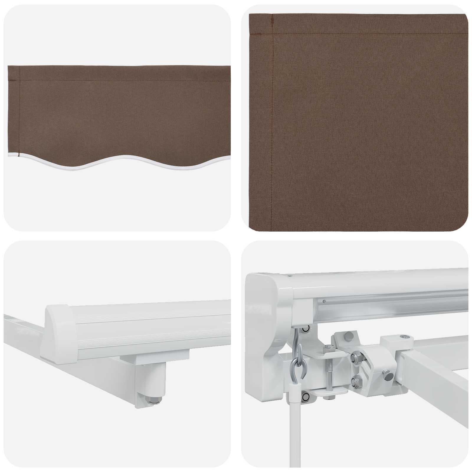 Manuell einziehbare Markise Taupe 4,5 x 3,5 m