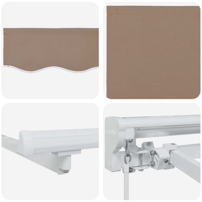 Manuell einziehbare Markise Taupe 4,5 x 3,5 m
