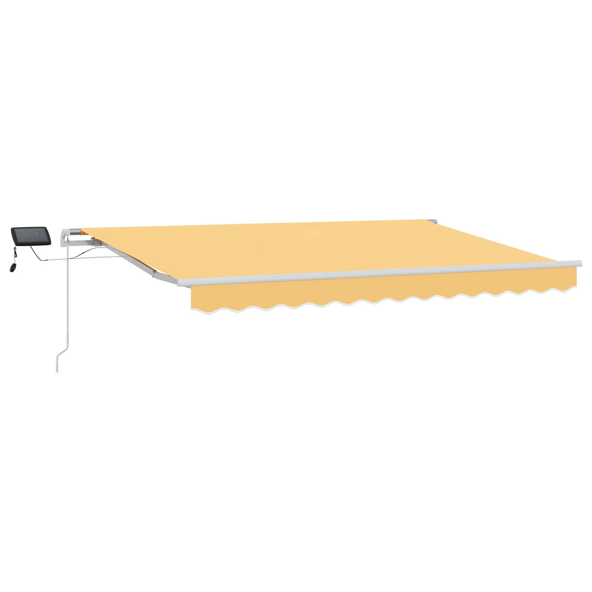 Ausziehbare Markise Sand 500 x 300 cm Stoff und Aluminium