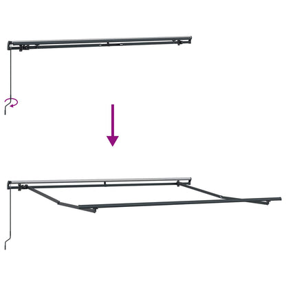 Ausziehbare Markise Sand 500 x 300 cm Polyester und Aluminium