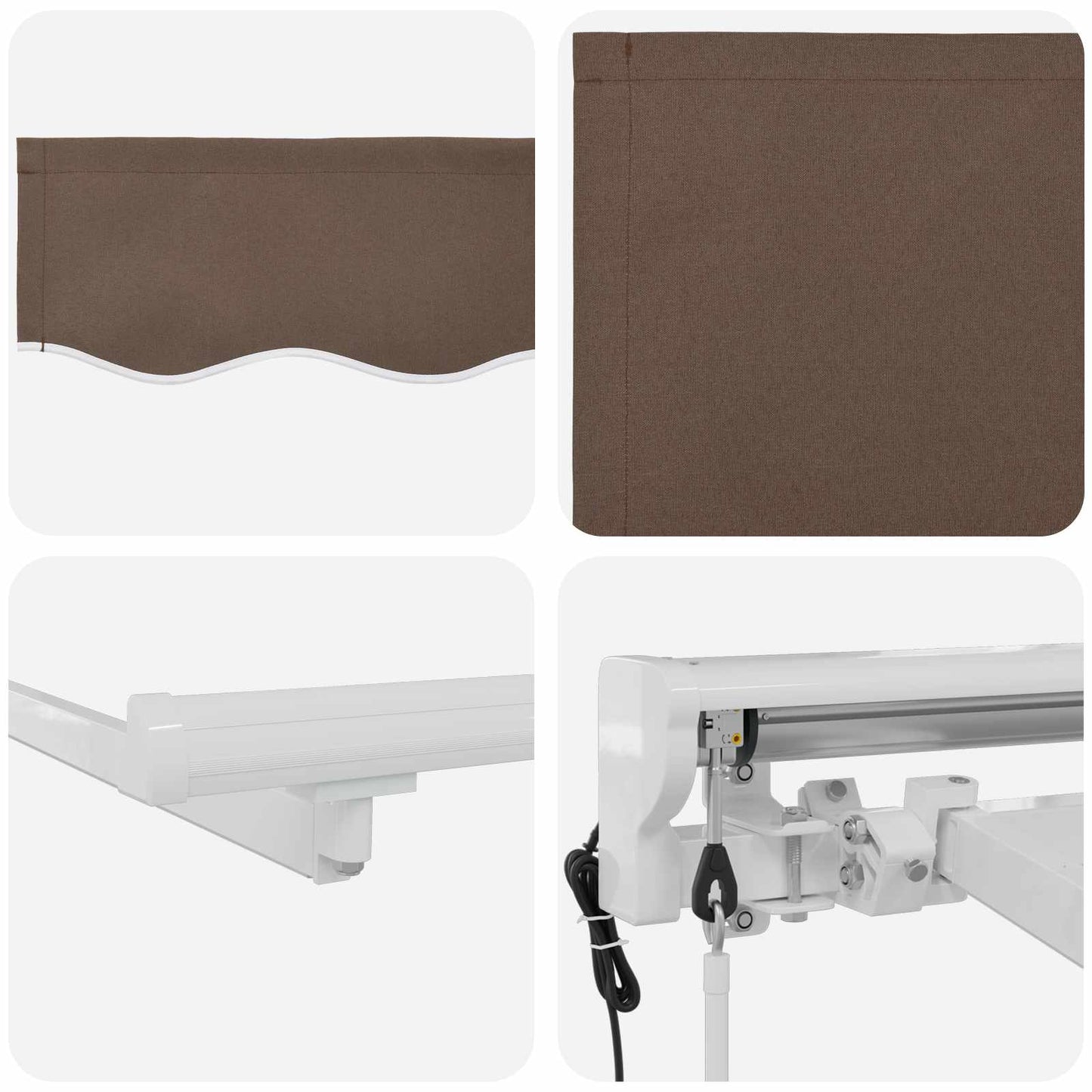 Elektrische ausziehbare Markise Taupe 5 x 3 m