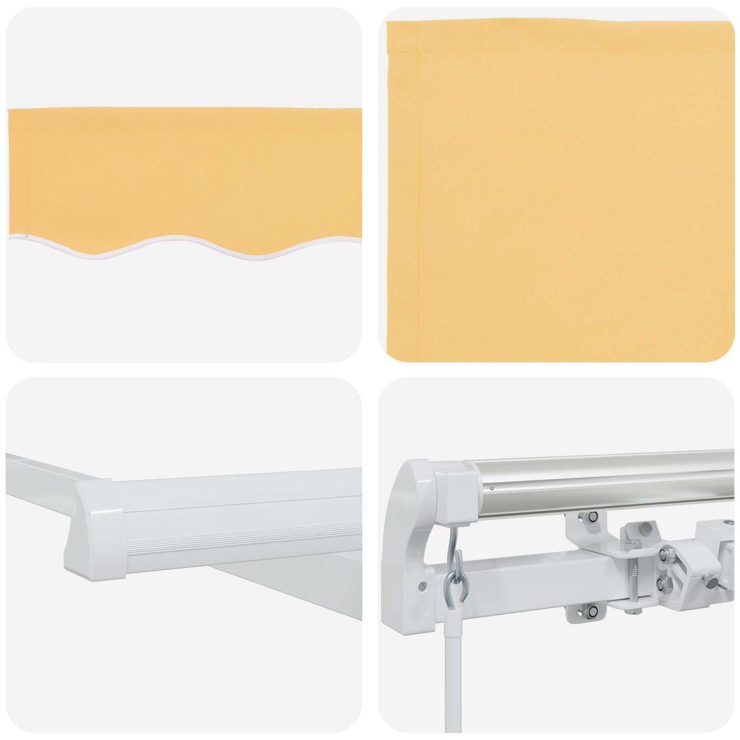 Ausziehbare Markise Sand 600 cm Polyester und Aluminium