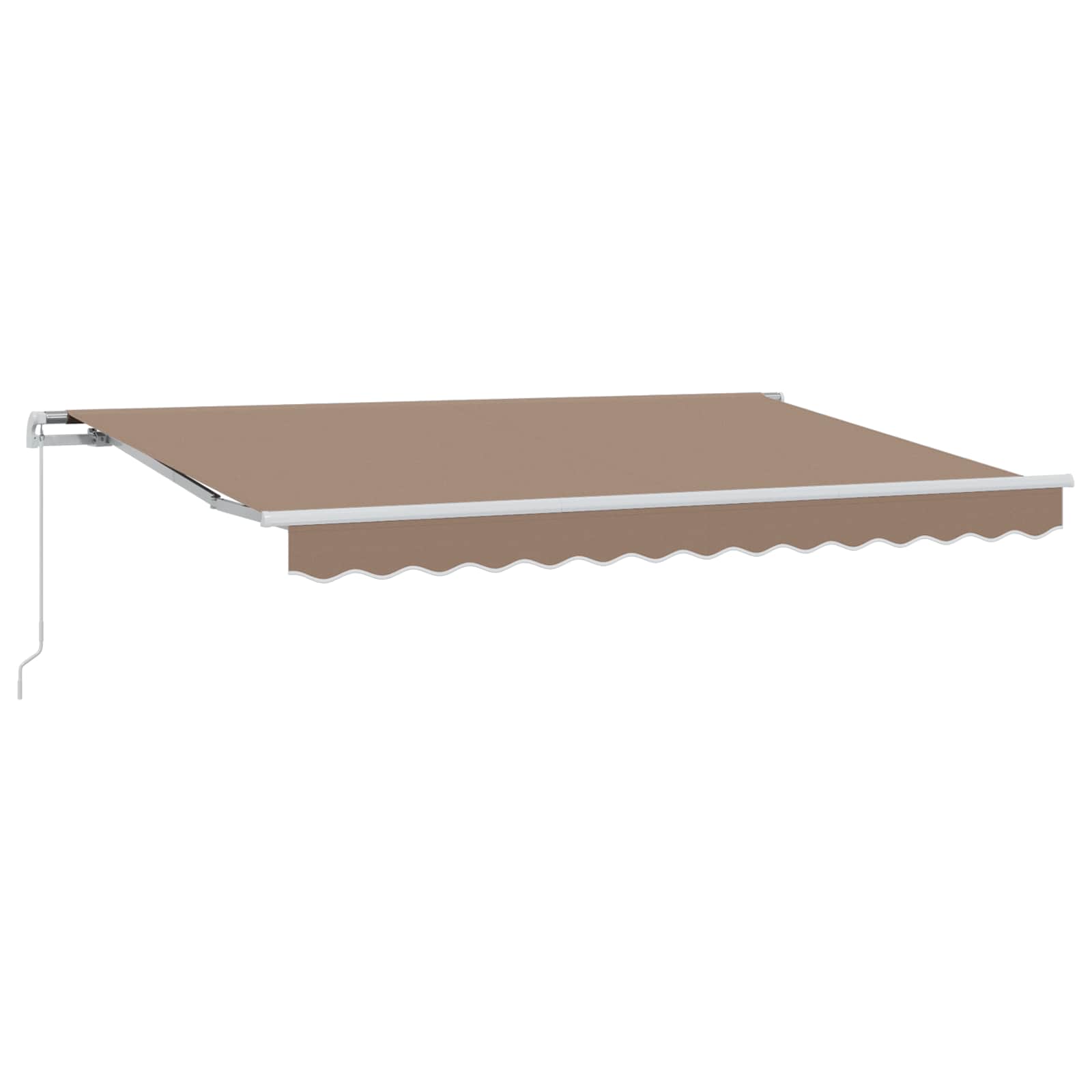 Ausziehbare Markise Taupe 600 x 300 cm Polyester und Aluminium