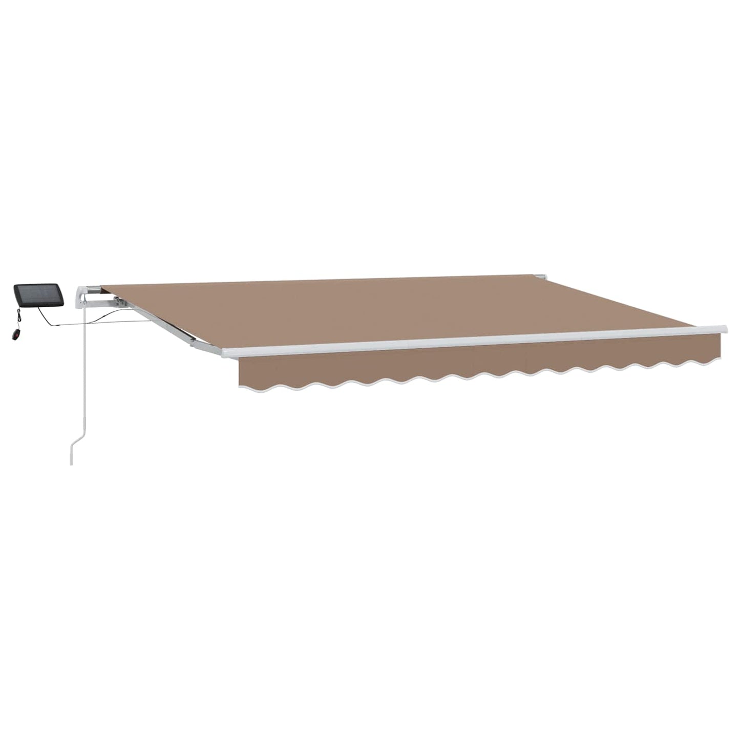 Ausziehbare Markise Taupe 600 x 300 cm Stoff und Aluminium